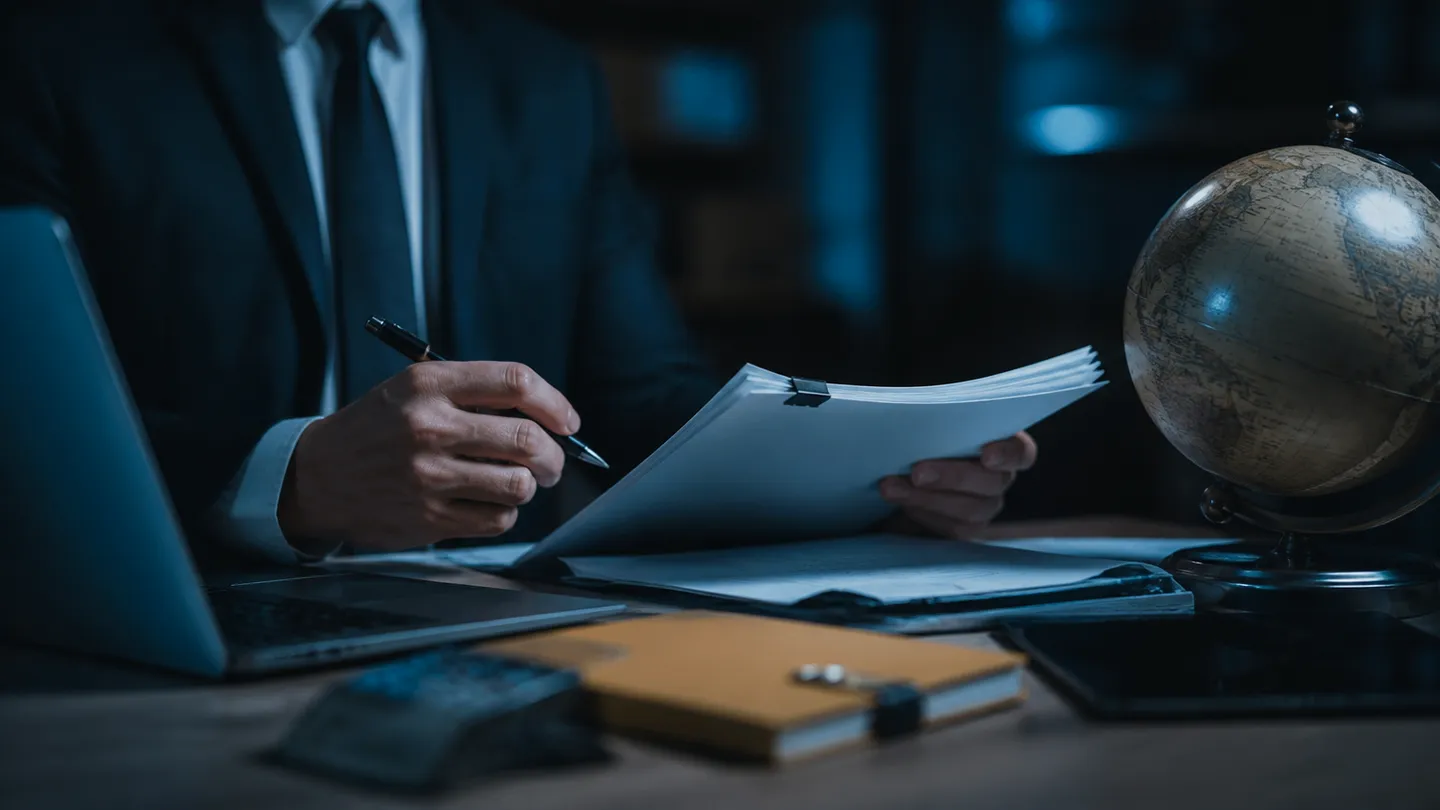 A person analyzing citizenship by investment paperwork, highlighting the process of acquiring citizenship.